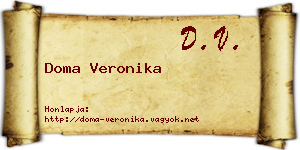 Doma Veronika névjegykártya